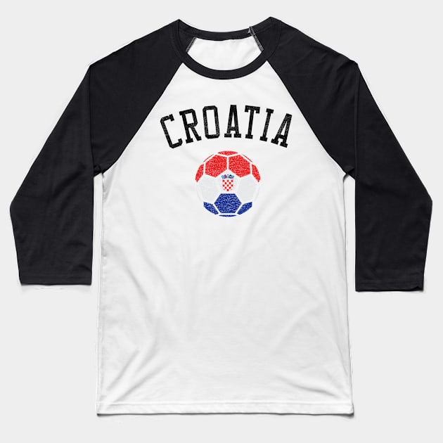 Croatia Soccer Team Heritage Flag Baseball T-Shirt by ryanjaycruz